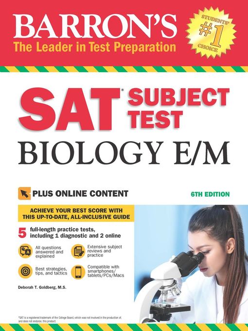 Title details for Barron's SAT Subject Test Biology E/M by Deborah Goldberg - Available